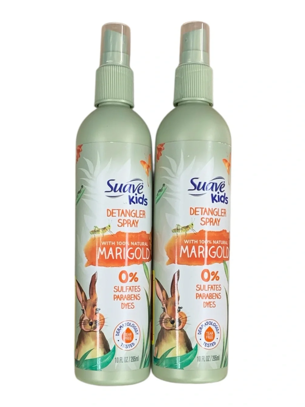 Lot (2) Suave Kids Detangler Spray Natural Marigold Tear Free 10 oz Discontinued